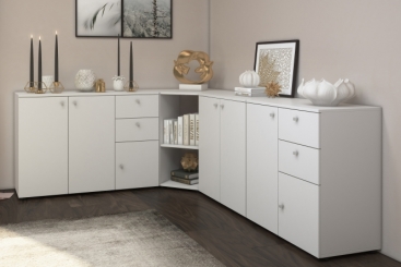 VCM Sideboard Kommode Universal Schrank Regal Breite 106 cm Buche